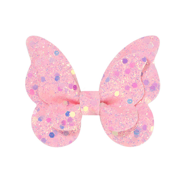 Butterfly glitter clips