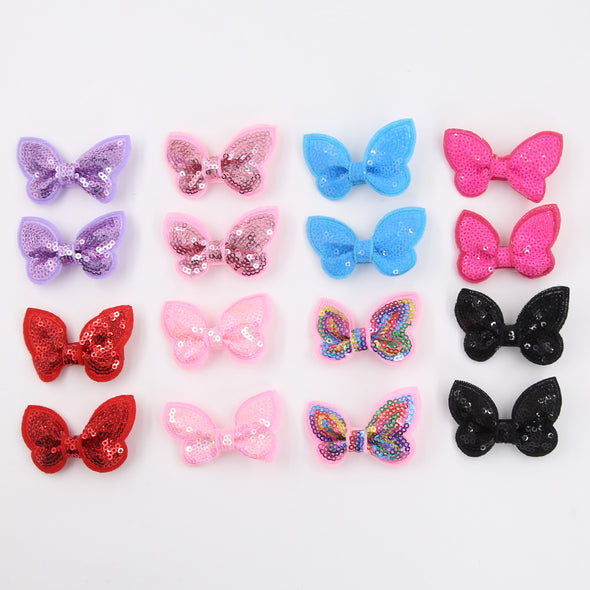 Butterfly sequin clips