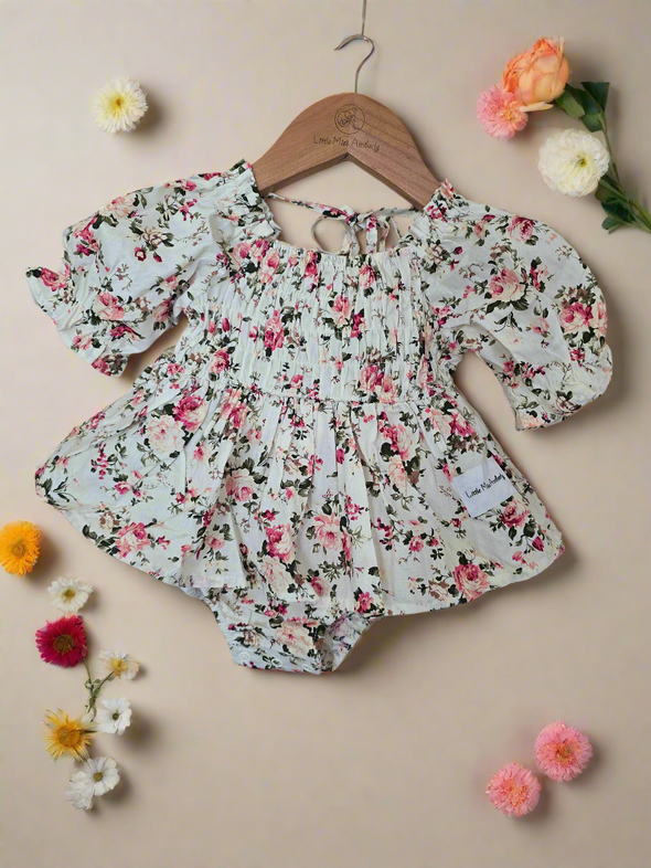 Ashra floral romper/dress